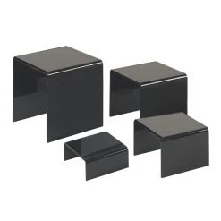 American Metalcraft BRS2 Set Of 4 Black Acrylic Risers - 8 / ST