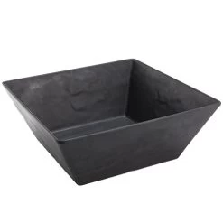 American Metalcraft FSMEL117 Black Faux Slate 210 Oz Melamine Bowl