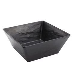 American Metalcraft FSMEL94 Black Faux Slate 108 Oz Melamine Bowl