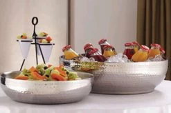 American Metalcraft HMDWB19 Large Double Wall 19" Hammered Bowl