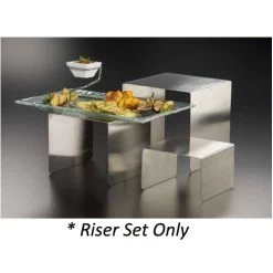American Metalcraft RSS3 Satin Finish S/S Set Of 3 Risers
