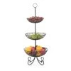 TableCraft BKT3 Mediterranean Collection Black 3-Tier Display Basket