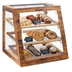 Cal-Mil 3432-99 Madera Slanted 3-Tier Display Case