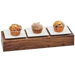 Cal-Mil 166-3-78 Mid-Century 20 X 7 X 3" Walnut Riser