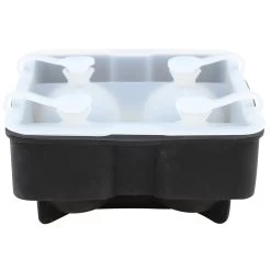 TableCraft BSRT2 4-Section Black Silicone Ice Sphere Tray
