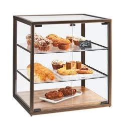 Cal-Mil 3610 3-Tray Vintage Bakery Case With Wood Base