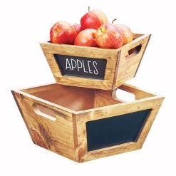Cal-Mil 3593-8-99 Madera 8 X 8" Bowl With Chalkboard Sign