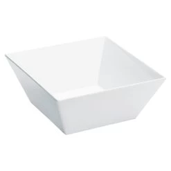 Cal-Mil SR263 White 6 Quart Square Melamine Bowl