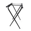 TableCraft 24BK Black 31-3/4" Powder Coated Metal Tray Stand
