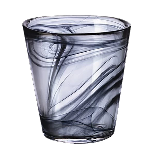 Bormioli Rocco 49147Q158 Capri 12.5 Oz. Black Swirl Glass - 4 / CS