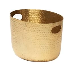 American Metalcraft ATHG9 Gold Hammered 7.75 Quart Beverage Tub