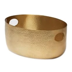 American Metalcraft ATHG14 Gold Hammered 16.25 Quart Beverage Tub