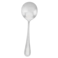 Walco Stainless 8112 Napa Brushed Satin 5-3/4" Bouillon Spoon - Dozen