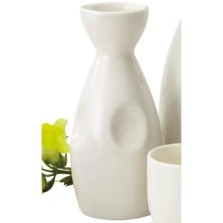 G.E.T. NC-4001-W White Porcelain 6 Oz. Sake Bottle - 12 / CS