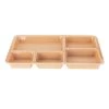 Cambro 1411CW133 Polycarbonate Beige 5-Comp. Meal Delivery Tray