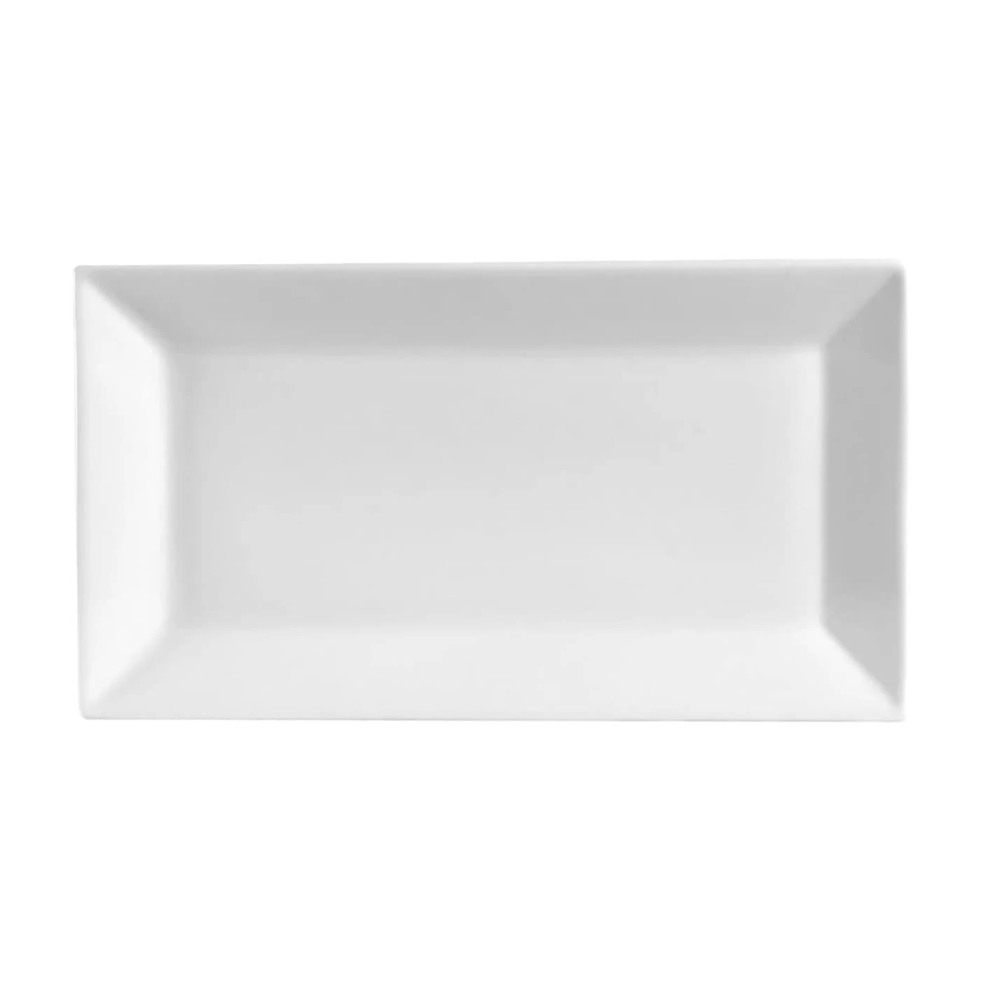 CAC China KSE-34 Kingsquare Super White 8.5" X 4.5" Platter - 24 / CS