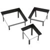 American Metalcraft ARB3 3-Pc. Black Twilight Angled Square Riser Set