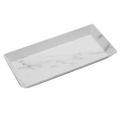 American Metalcraft MWMEL21 White Marble Melamine 21" Platter