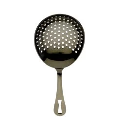 Mercer Culinary M37028BK Gun Metal Black 6-1/2" Julep Strainer