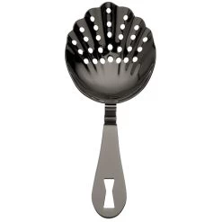 Mercer Culinary M37029BK Gun Metal Black 7" Julep Strainer
