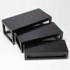 American Metalcraft AWRRP 3-Pc. Black Wooden Rectangle Riser Set