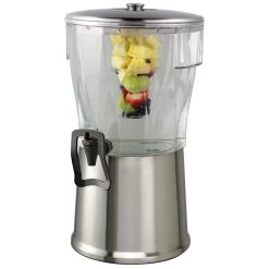 Service Ideas CBDRT5SSHF Brushed Hands-Free Round 5 Gallon Dispenser