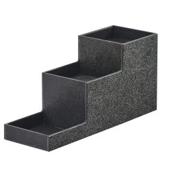 Cal-Mil 3665-13 Black 3-Tier ABS Bottle Riser