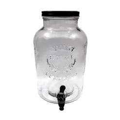 TableCraft 10090 Glass 2 Gallon Beverage Dispenser With Ice Core
