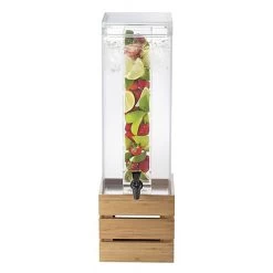 Cal-Mil 3301-3-60 Bamboo Square 3 Gallon Beverage Dispenser