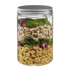 Solia BU14010BC 33.8 Ounce Plastic Jar With Aluminum Lid - 36 / CS