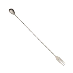 Mercer Culinary M37016 Barfly 3-Tine Fork End 15-3/4" Bar Spoon