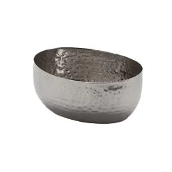 American Metalcraft HS4 Hammered S/S Oval 4 Ounce Sauce Cup - 4 / PK