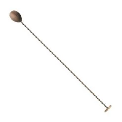 Mercer Culinary M37019ACP Antique Copper Muddler End 15-3/4" Bar Spoon