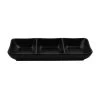G.E.T. SD-7600-BK Nara Black 3-Compartment Dish - Dozen
