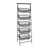 G.E.T. IR-951-BK Black 23.5" X 14" X 64" Rectangular 5-Tier Stand