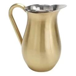 American Metalcraft BWPG84 Gold Satin Finish 84 Ounce Bell Pitcher