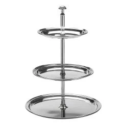 American Metalcraft STS3 S/S Round 3 Tier Display Stand