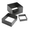 American Metalcraft RSQB2 Satin Black Square Risers - 3 / ST