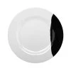 G.E.T. BF-9-W/BK Bold White/Black Melamine 9" Plate - 24 / CS