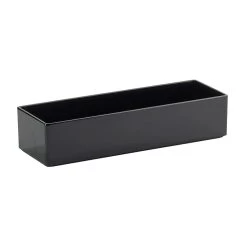 Cal-Mil 1396-13M Cater Choice Black Melamine 5 X 15 X 3" Box
