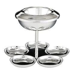 D.W. Haber DW04955SS S/S 8 X 6 Caviar Set With 5 Bowls With Top Rings