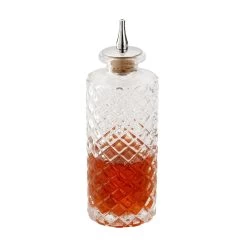 Mercer Culinary M37172 S/S Glass Bitters Bottle With Top