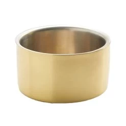 American Metalcraft GW4 S/S Satin 17 Ounce Bowl With Gold Finish