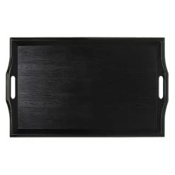 G.E.T. RST-2517-1-BK Black 25" X 16" Room Service Tray - 6 / CS