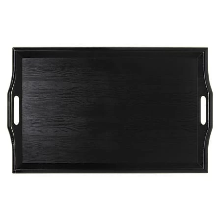G.E.T. RST-2517-1-BK Black 25" X 16" Room Service Tray - 6 / CS
