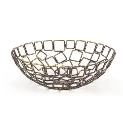 FOH BBK013GOI22 Coppered Wireware 8" Link Bowl - 6 / CS
