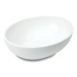 Delfin BOV-1210ME-020 2.75 Qt. White Oval Metro Bowl