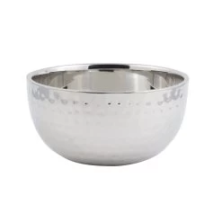 Bon Chef 61260 Hammered Stainless Steel Double Wall 3 Qt. Serving Bowl