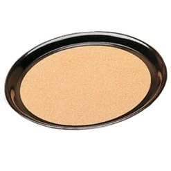 Vollrath 86336 Round Brown Cork-Lined Laminated 11" Serving Tray